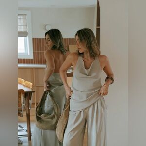 NWT Frank and Oak Draped Halter Top Size XL